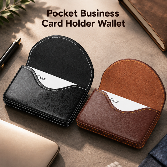 PU Leather Business Card Case,Pocket Name Card Holder Wallet for Purse