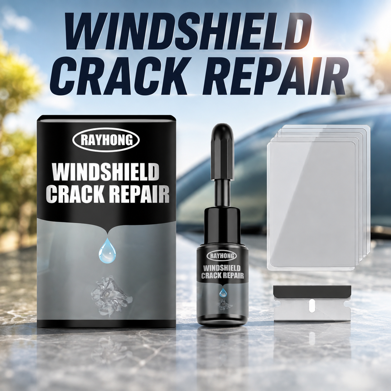 Windshield Crack Repair - Rayhong Car Windshield Crack Repair Kit