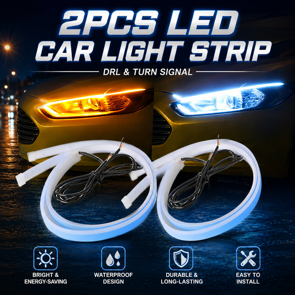 2Pcs Car LED Strip Lights