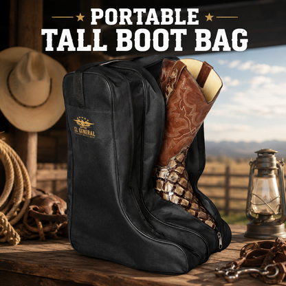 Portable tall boot storage bag