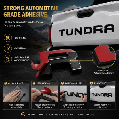 Premium Toyota Tundra Tailgate 3D Letter Insert Decals