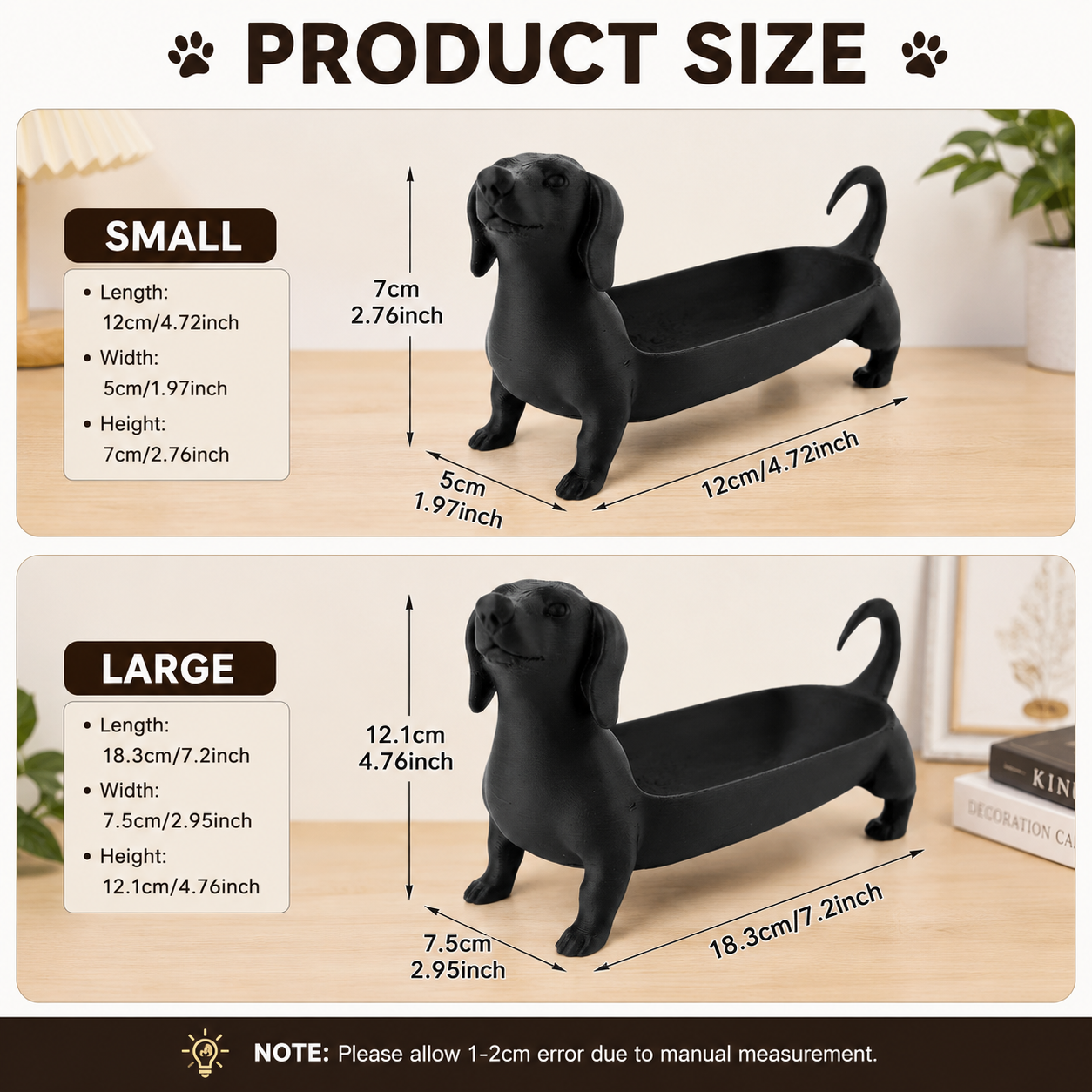 Dachshund-Shaped Jewelry Tray – Desktop Organizer & Ornament for Pet Lovers