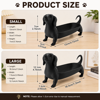 Dachshund-Shaped Jewelry Tray – Desktop Organizer & Ornament for Pet Lovers