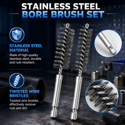 6-Piece Stainless Steel Bore Brush Set