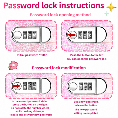100 Pockets Money Saving Challenge Book with Password Lock