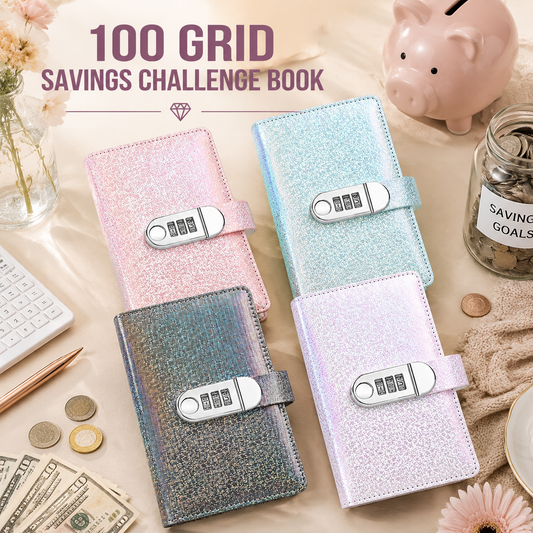 100 Pockets Money Saving Challenge Book with Password Lock