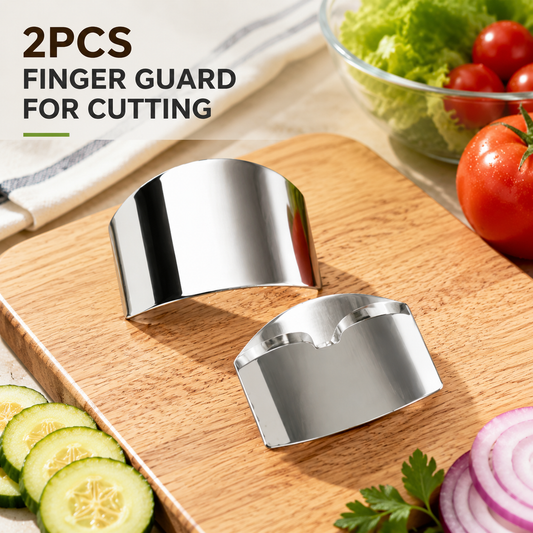 2 Pcs Stainless Steel Finger Protector for Cutting Food