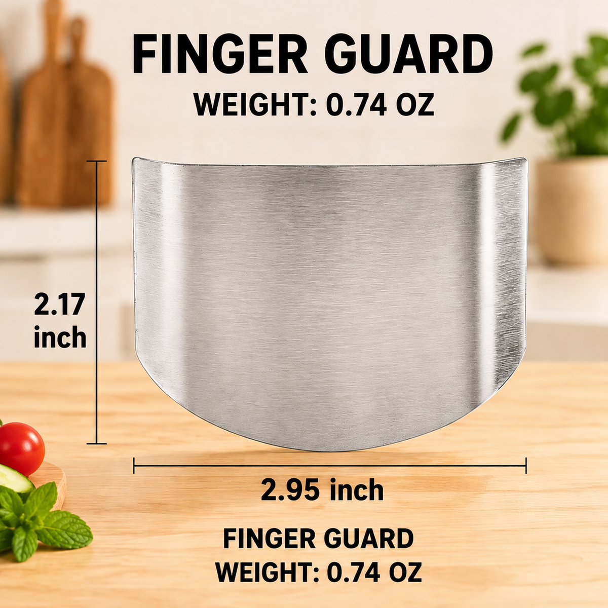 2 Pcs Stainless Steel Finger Protector for Cutting Food