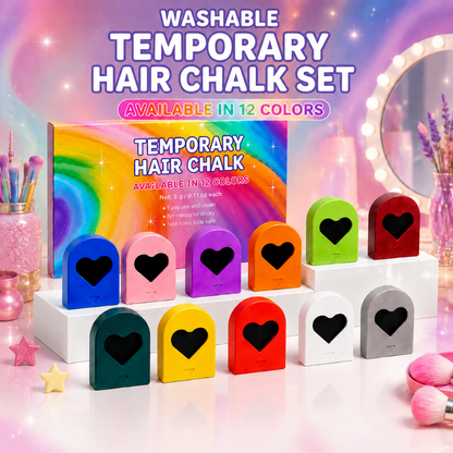 Washable Temporary Hair Chalk Set - Portable