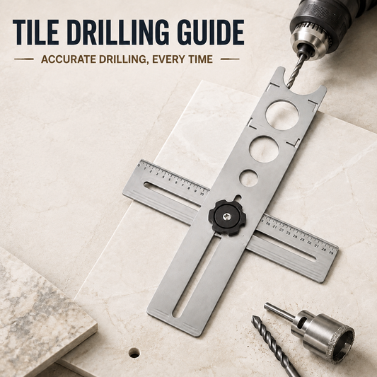 Stainless Steel Tile Drill Guide, Positioning Ruler for Ceramic
