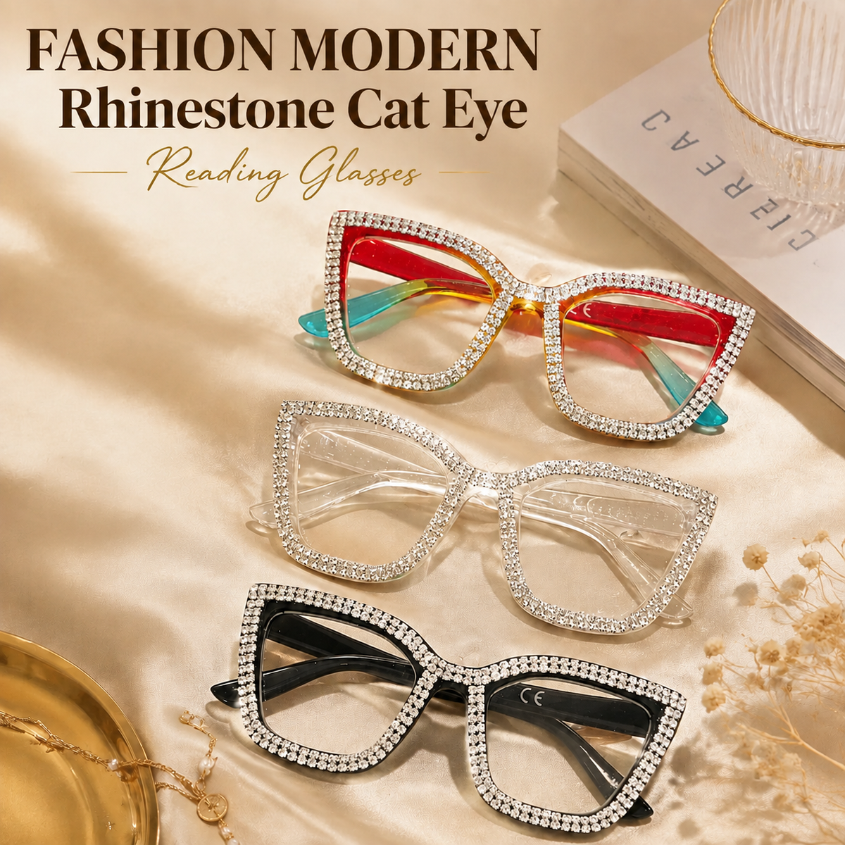 Stylish, modern, and trendy anti-glare cat-eye reading glasses