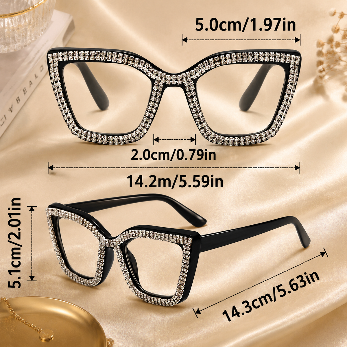Stylish, modern, and trendy anti-glare cat-eye reading glasses