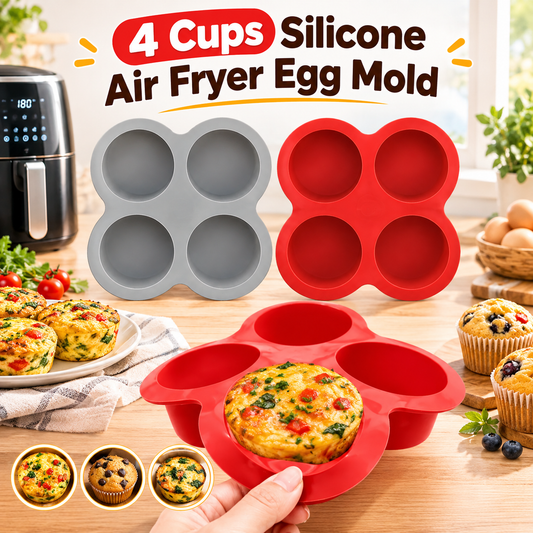4-Cup Silicone Air Fryer Egg Mold