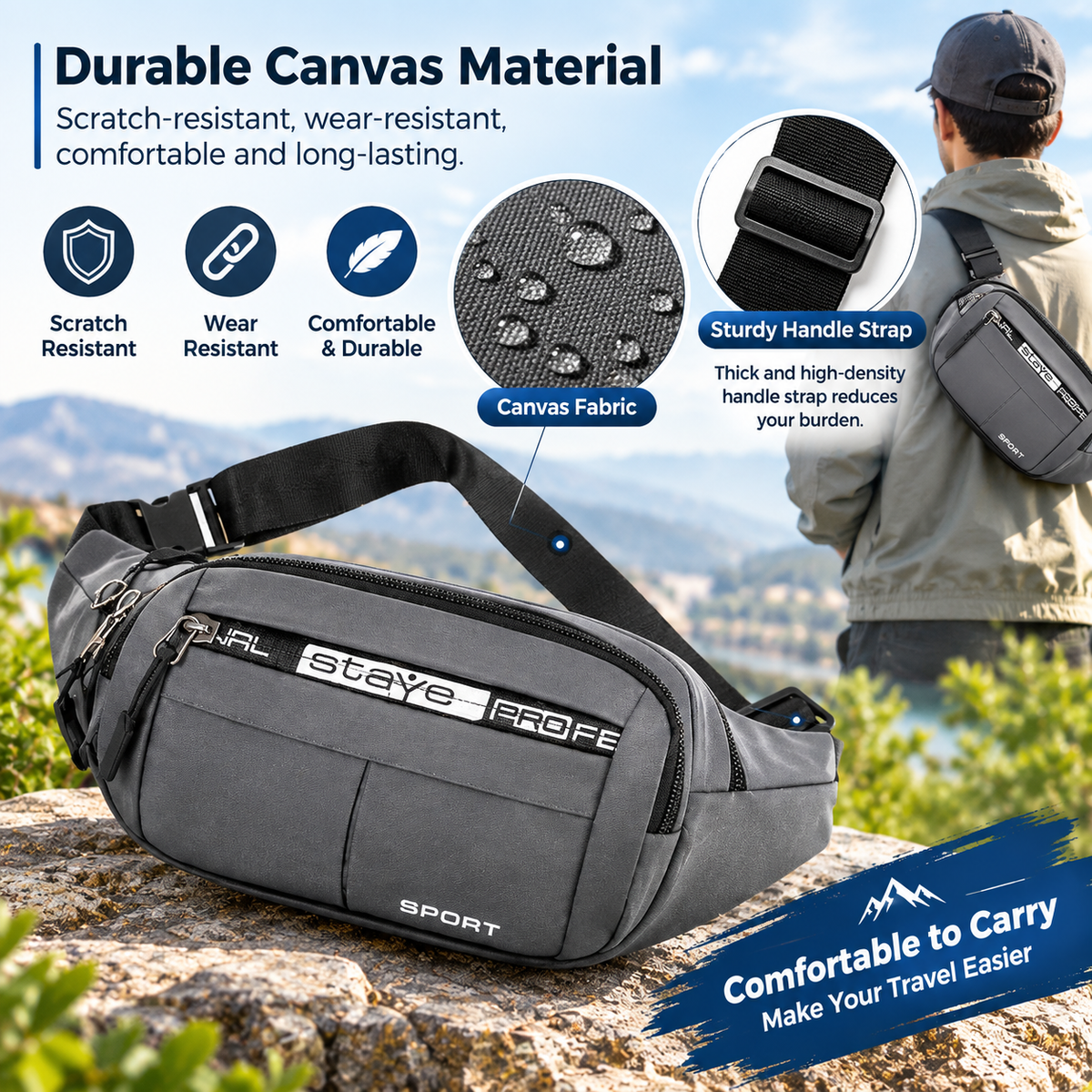 New Outdoor Casual Sports Crossbody Chest Bag