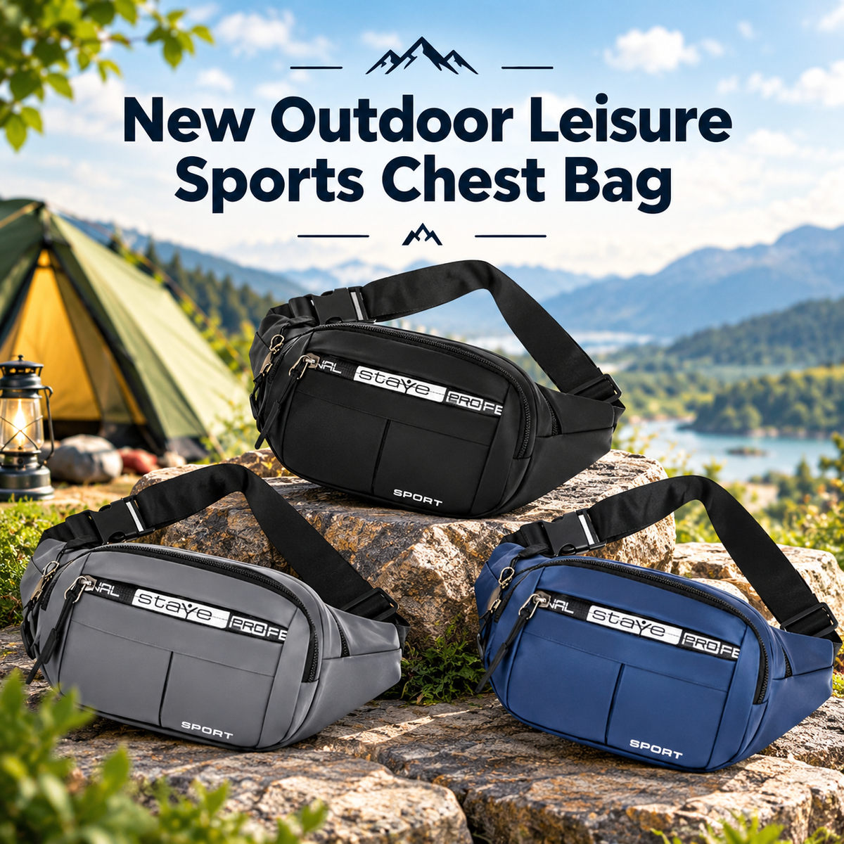 New Outdoor Casual Sports Crossbody Chest Bag