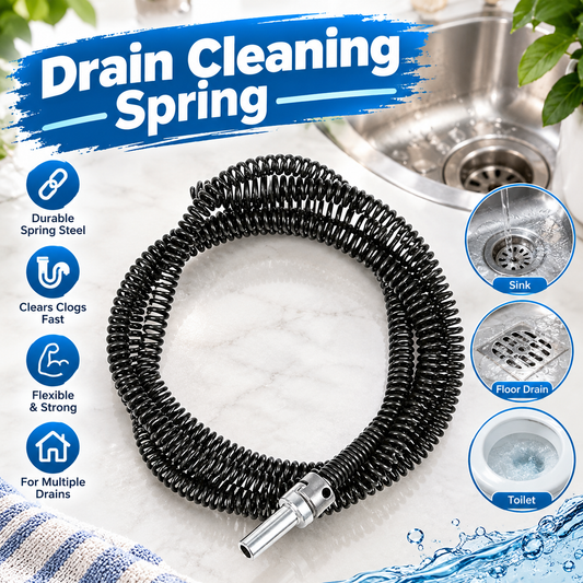 1 Count Drain Snake Unclogger, Drain Auger Cable with Drill Bit Connector