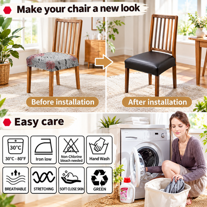 2PCS Waterproof Seat Covers for Dining Room Chairs Set of