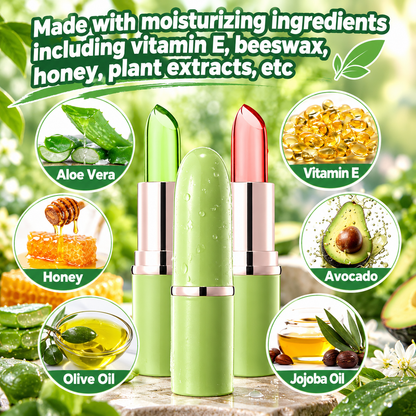 3pcs 24-Hour Color-Changing Lip Balm with Lipstick Effect, Lip Products Makeup