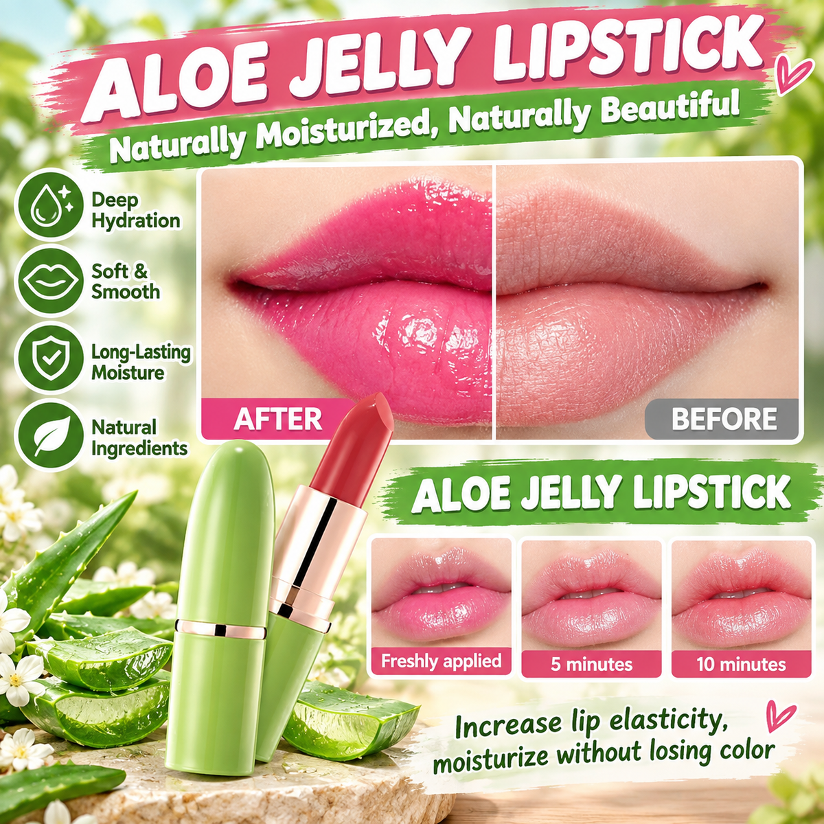 3pcs 24-Hour Color-Changing Lip Balm with Lipstick Effect, Lip Products Makeup