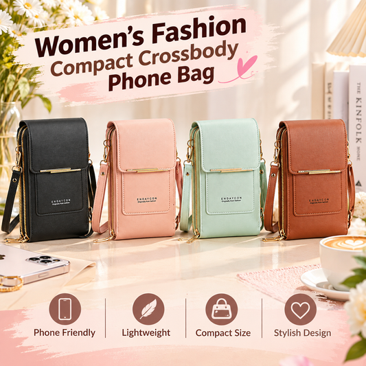 Small Crossbody Cell Phone Bag for Women, Mini Shoulder Purse with Credit Card Slots