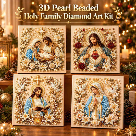 3D Pearl Beaded Holy Family Diamond Painting Set