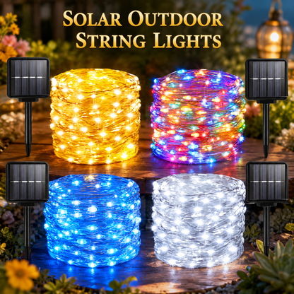 Outdoor solar string lights