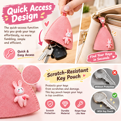 3PCS Cute Cartoon Pull-out Key Case