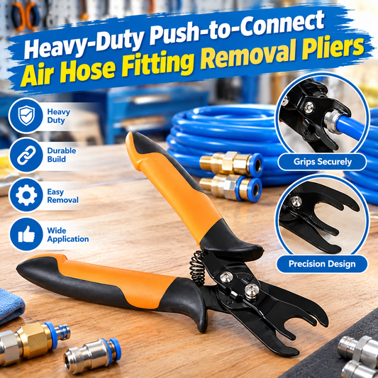 1-Hand Op. Heavy Duty Push-to-Connect Air Hose Connector Remover Pliers