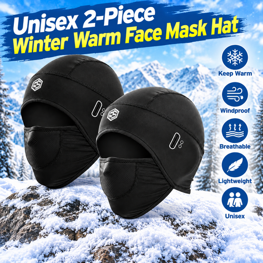 2Pcs Winter Warm Mask Hat for Men Women