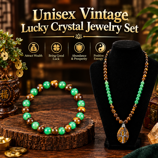 Unisex Retro Unisex Money Attraction Crystal Jewelry Set
