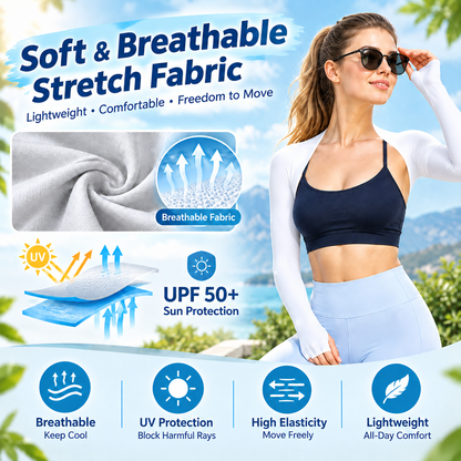 Women's 3-Pack Cooling Arm Sleeves with Thumb Holes