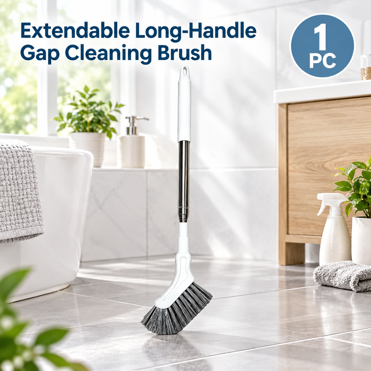 Telescopic Long Handle Crevice Cleaning Brush