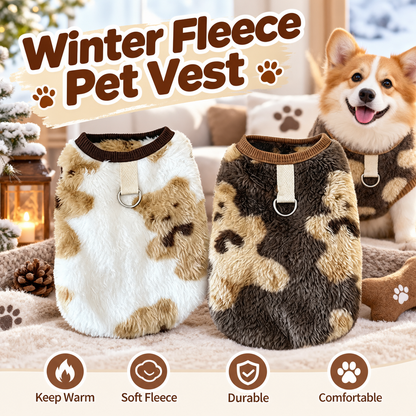 Winter Fleece Pet Vest for Cats & Small Dogs
