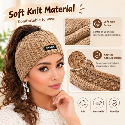 Women's 4-Pack Soft Knit Fringe Headband Accessory