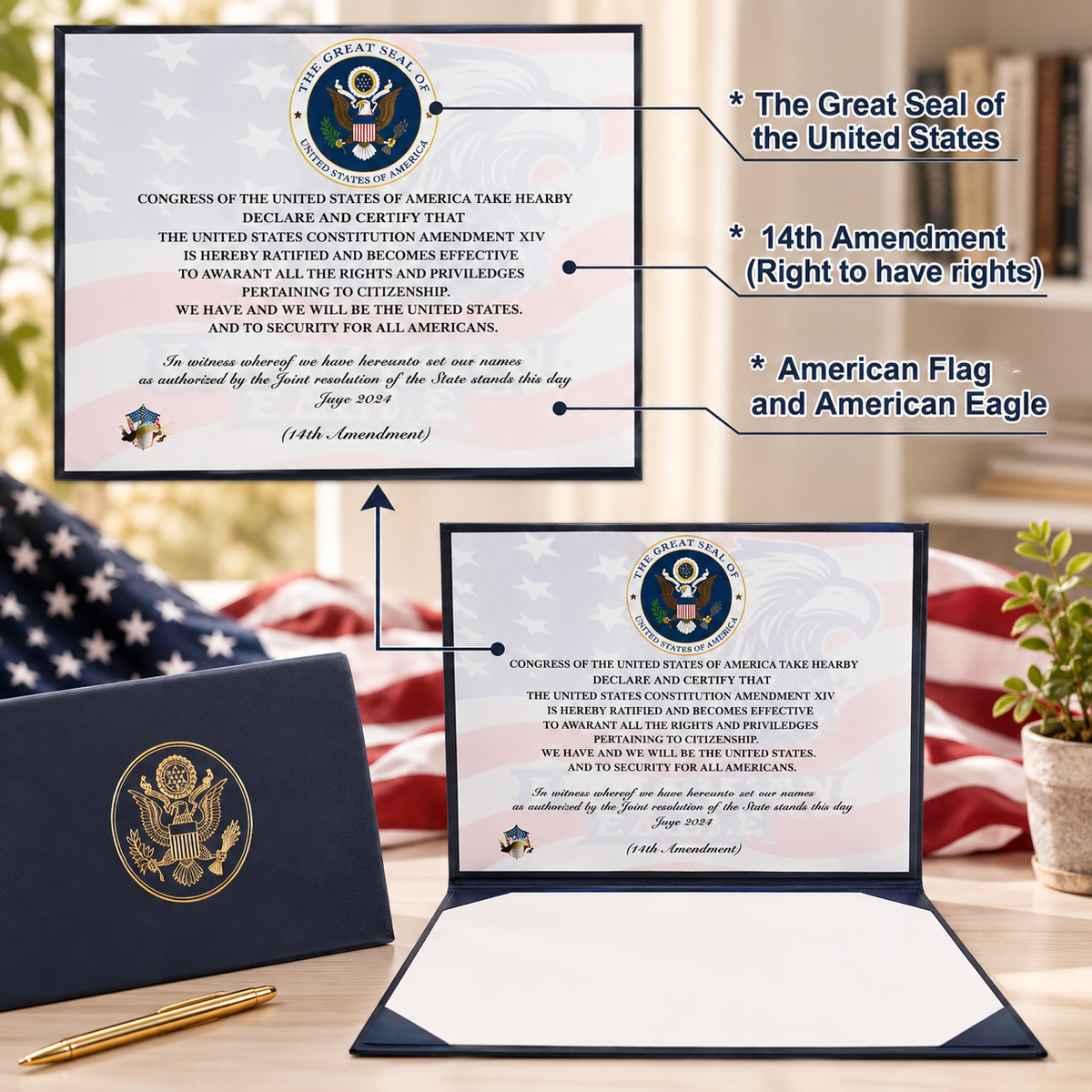 Certificate Holder Folder for US Citizenship