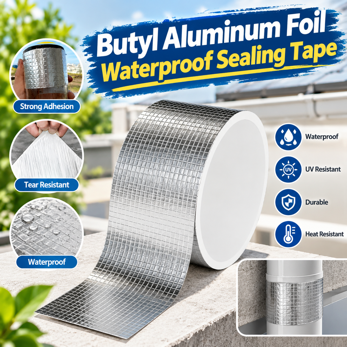 Butyl Tape Aluminum Waterproof Sealing Tape
