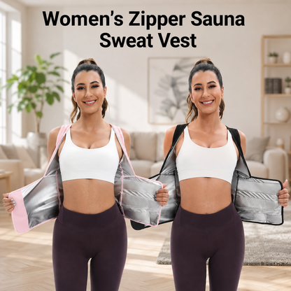 Women's Zip-Up Compression Shapewear Vest - Athletic Active Tops with Built-In Bra