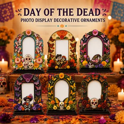 Day of the Dead Memorial Photo Ornament