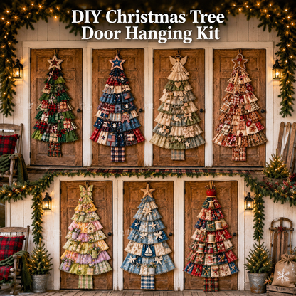 Handmade Fabric Christmas Tree Wall Decor