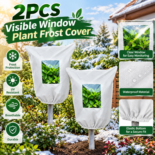 2-Pack Plant Frost Protection Covers with Viewing Window