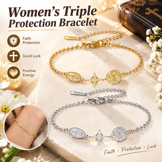 Retro Stainless Steel Triple Protection Bracelet