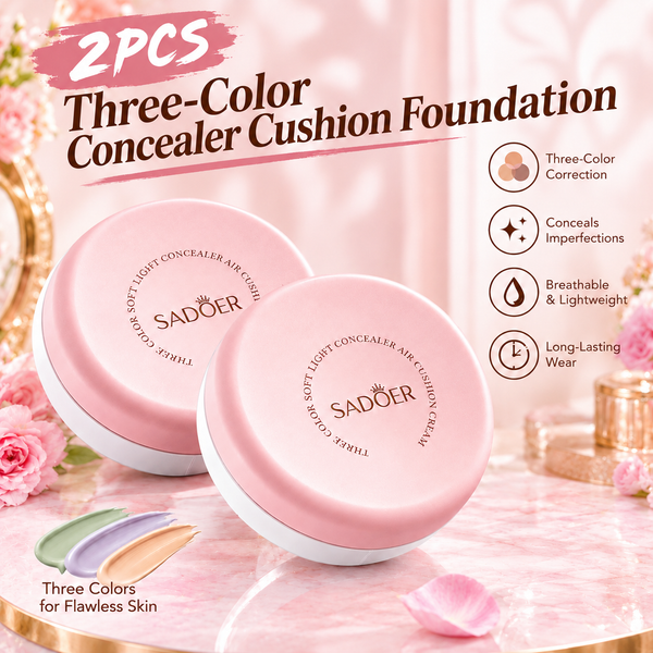2PCS 3-Color Facial Concealer Air Cushion Cosmetics