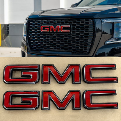 Premium GMC Grille & Tailgate Emblem Replacement Badge Fits 19-26 Sierra