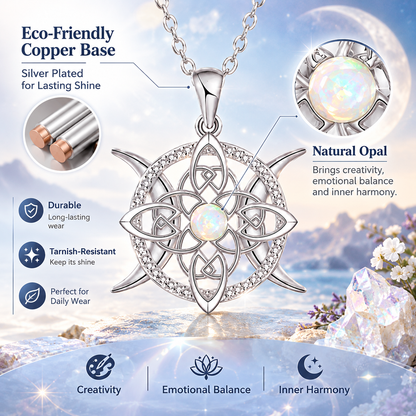 Triple Moon Goddess Necklace
