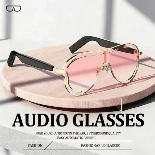 SG26 Pro Music&Calls Smart Wearable BT Headset Glasses Gradient Pink AI Translation