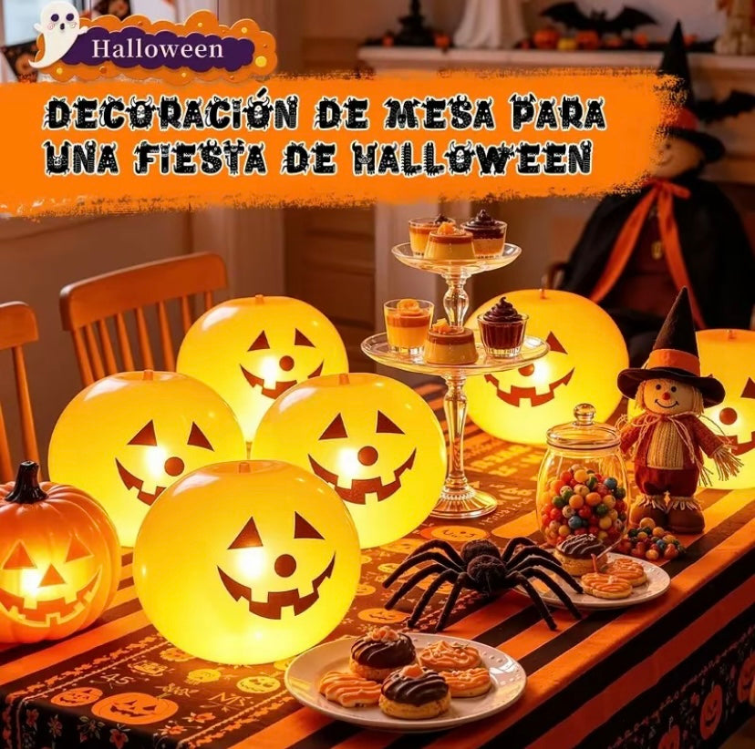 10-Pack Indoor/Outdoor Halloween Pumpkin-Shaped Latex Balloon Decorations