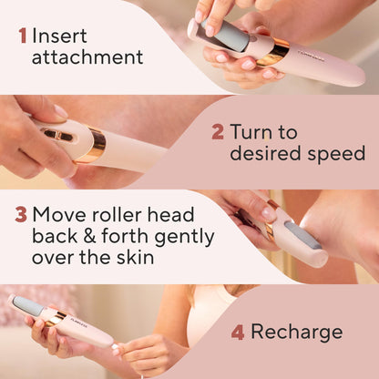 Electric Foot Callus Remover With Two Speed Level & LED Light