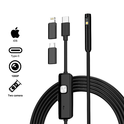 5.5mm Super Thin Endoscope Camera with 5M Flexible Cable & 6 Adjustable LED Lights
