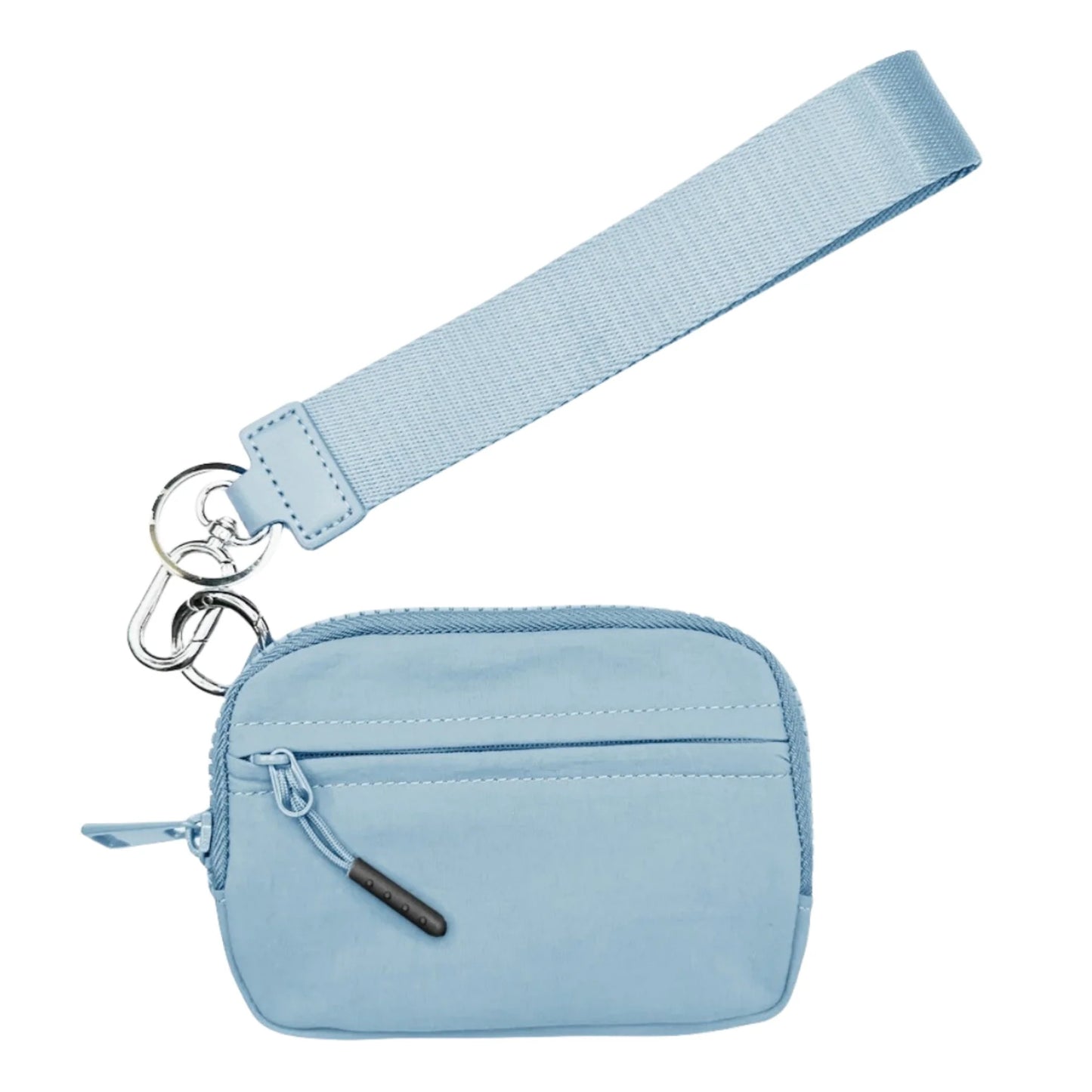 Zippered Wristlet Wallet with ID Window, 8+ Card Slots, Lipstick Holder, Detachable Strap & Keychain