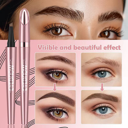 3pcs Waterproof Microblading Eyebrow Pencil Set- 4 Tips for Realistic Hair Strokes